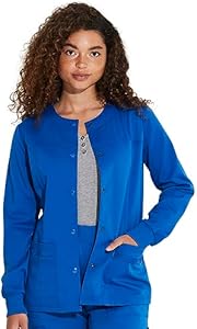 Dickies Balance Women Warm Up Scrubs Jacket Snap Front DK380 Dickies