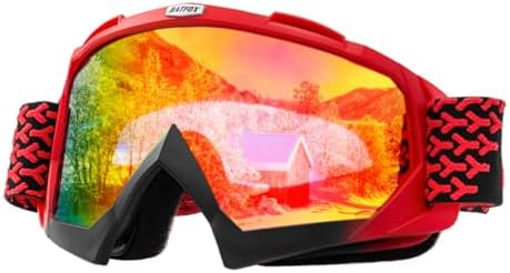 Zsling OTG Ski Snow Goggles, UV Protection Anti Fog Snowboard Goggles for Men Women Youth Zsling