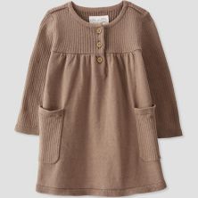 Вязаное платье-свитер Little Planet by Carter's для маленьких девочек с длинными рукавами и горловиной на пуговицах Little Planet