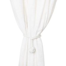 White Rope Curtain Tiebacks, Holdbacks for Drapes (20 in, 2 Pack) Okuna Outpost