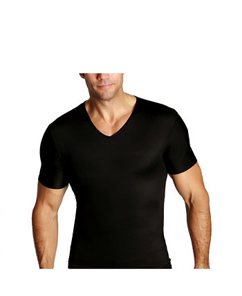 Мужская компрессионная футболка с коротким рукавом и v-образным вырезом Insta Slim Instaslim