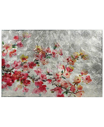 Лист закаленного стекла с обратной печатью «Cherry Blossom II», 32 x 48 x 0,2 дюйма Empire Art Direct