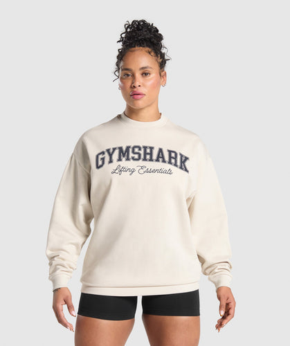 Lifting Essentials Graphic Brushed Oversized Sweatshirt Gymshark