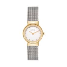 BERING Женские классические двухцветные сетчатые часы из нержавеющей стали — 10126-001 Bering