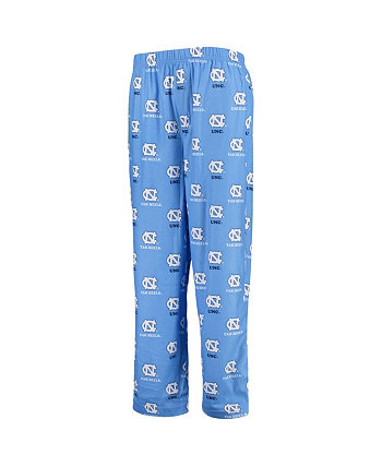 Youth Boys North Carolina Tar Heels Carolina Blue Team Logo Flannel Pajama Pants Genuine Stuff