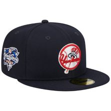 Men's New Era Navy New York Yankees Primary Logo 2000 World Series Team Color 59FIFTY Fitted Hat New Era
