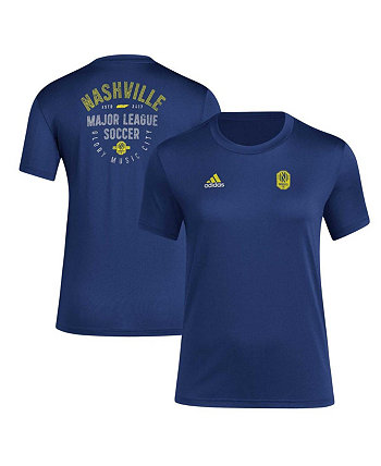 Women's Navy Distressed Nashville SC Local Stoic AEROREADY T-shirt Adidas