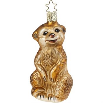 Inge Glas South African Meerkat German Glass Christmas Ornament Free Box Inge Glas