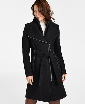 Пальто Petite с запахом и отделкой из искусственной кожи Calvin Klein