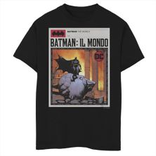 Мальчики 8-20 Футболка с изображением Бэтмена: Il Mondo, Италия, новости, плакат, графика DC Comics