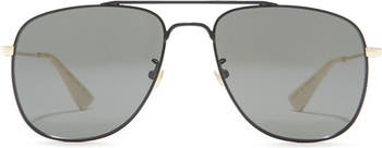 Солнцезащитные очки-авиаторы 57 мм GUCCI