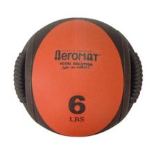 Aeromat 35131 Dual Grip Power Med Ball- Black- Red Aeromat