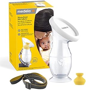 Medela Silicone Breast Milk Collector, Milk Saver with Spill-Resistant Stopper, Suction Base and Lanyard, 3.4 oz/100 mL Medela