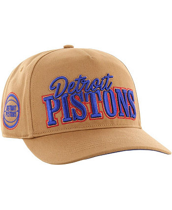 Мужская бейсболка Detroit Pistons Barnes Hitch, регулируемая, темно-бежевого цвета '47 Brand