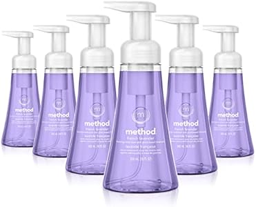 Method Foaming Hand Soap, French Lavender, Biodegradable Formula, 10 Fl Oz (Pack of 6) Method