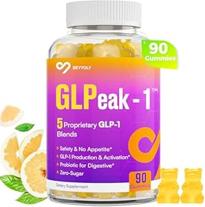 GLP-1 Gummies (Жевательные конфеты) | GLP-1 Supplement, GLP-1 Gummies with Akkermansia Probiotic, Berberine, Fiber Support GLP-1 Naturally, GLP-1 Probiotic Gummies for Women & Men, Zero-Sugar, Yuzu Flavor - 90 Gummies Beyyoly