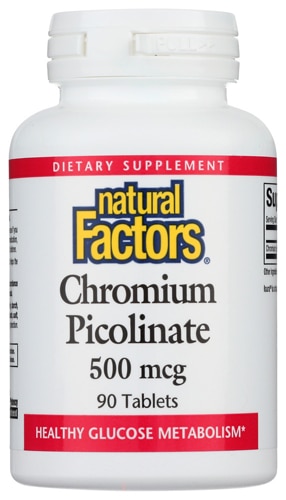 Natural Factors Пиколинат хрома -- 500 мкг -- 90 таблеток Natural Factors