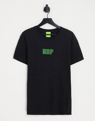 Черная футболка с принтом HUF Amazing H HUF