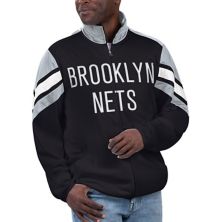 Мужская черная спортивная куртка с молнией во всю длину G-III Sports от Carl Banks Brooklyn Nets Game Ball G-III Sports by Carl Banks