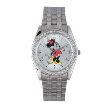 Женские блестящие часы с серебристым оттенком Disney's Minnie Mouse Disney