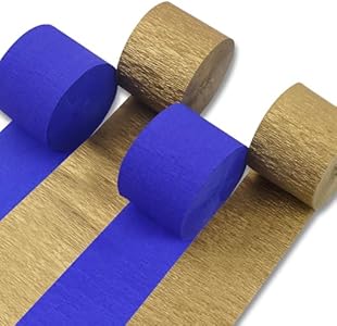 PartyWoo Crepe Paper Streamers 4 Rolls 328ft, Pack of Black and Gold Crepe Paper for Party Decorations, Wedding Decorations, Birthday Decorations, New Years Eve Decorations (1.8 Inch x 82 Ft/Roll) PartyWoo