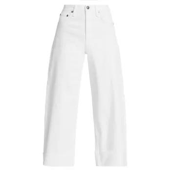 Укороченные джинсы Andi с высокой посадкой и широкими штанинами Rag & Bone