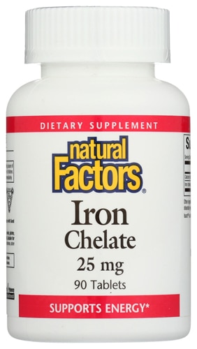 Хелат железа -- 25 мг -- 90 таблеток Natural Factors