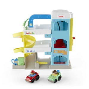 Fisher-Price Little People Helpful Neighbor’s Garage Toddler Playset with 2 Wheelies Cars Little People