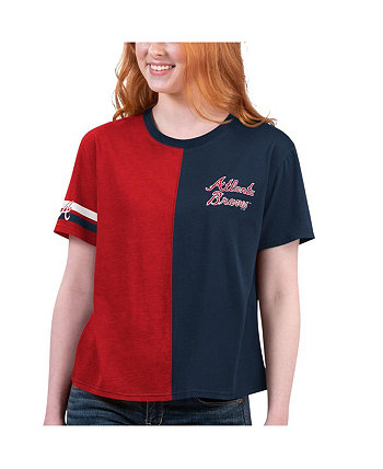 Женская темно-красная футболка Atlanta Braves Power Move Starter