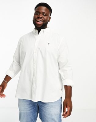 Белая оксфордская рубашка с длинными рукавами French Connection Plus French Connection