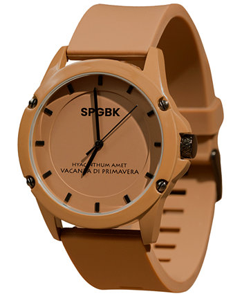 Часы унисекс Sandhill коричневые с силиконовым ремешком 44 мм SPGBK Watches