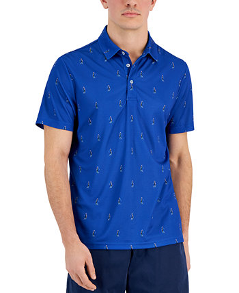 Мужская рубашка-поло с коротким рукавом и принтом гольфиста, созданная для Macy's Club Room