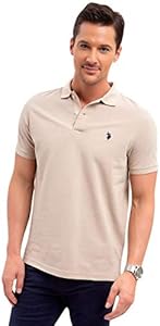 U.S. Polo Assn. Men's Classic Polo Shirt, Two-Button Closure Pique Polo Shirt, Summer Fashion Golf Shirt U.S. Polo Assn.