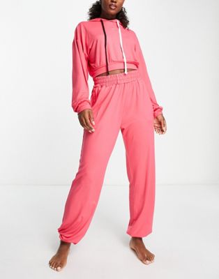 Укороченный худи и спортивные штаны Il Sarto для отдыха розового цвета Il Sarto