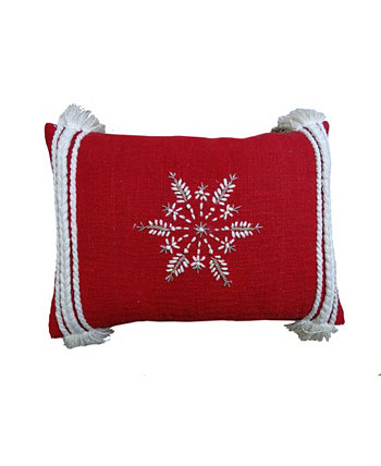 Декоративная подушка "Снежинка" из бисера, 14 x 20 дюймов Vibhsa