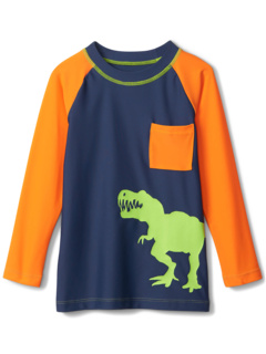 Рашгард с карманами и длинными рукавами Color-Block Dino (для малышей/маленьких детей/больших детей) Hatley