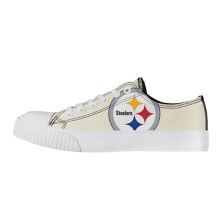 Женские низкие парусиновые туфли FOCO кремового цвета Pittsburgh Steelers Unbranded