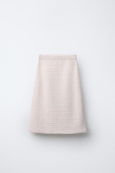 KNIT MIDI SKIRT Zara