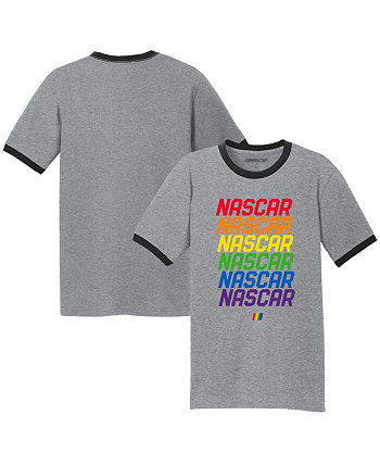 Мужская серая футболка с повторяющимся логотипом NASCAR Checkered Flag Sports