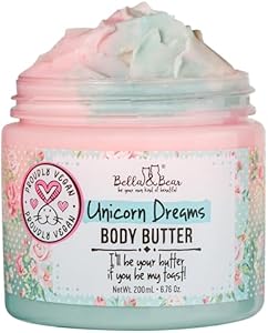 Bella & Bear Unicorn Dreams Body Butter - Skin Care Vegan, Cruelty-Free, Nourishing Butter Cream - Hydrating & Moisturizing Skincare - All Skin Types Bella and Bear