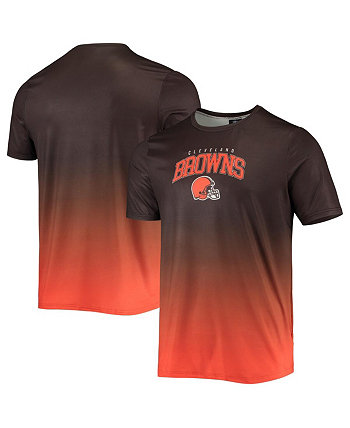 Мужская коричневая, оранжевая купальная рубашка Cleveland Browns Gradient Rash Guard FOCO