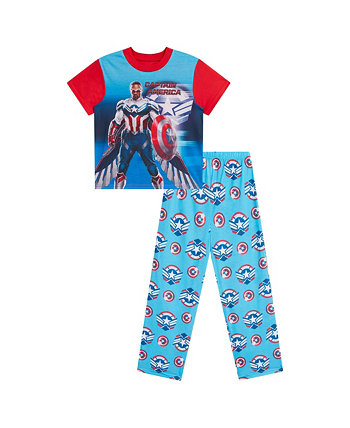 Little Boys Captain T-shirt and Pajama, 2-Piece Set AME