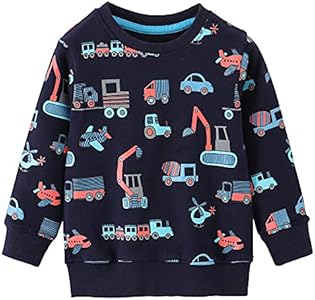 Boys Sweatshirts Cute Elephant Shirts Clothes Kids Pullover Hoodie Toddler Long Sleeve Cotton Sweatshirt Sweater CM-Kid