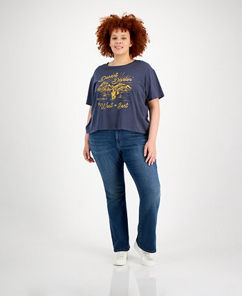Trendy Plus Size Cotton Desert Darlin' Graphic T-Shirt Grayson Threads Black