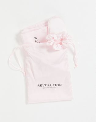 Атласный комплект для сна Revolution Hair The Beauty Sleep, розовый Revolution