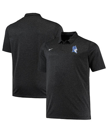 Мужская рубашка поло с меланжевым покрытием черного цвета Duke Blue Devils Big and Tall Performance Nike