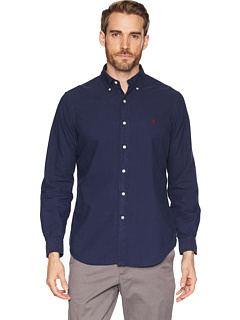 Окрашенная оксфордская рубашка классического кроя Ralph Lauren