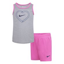 Girls 4-6x Nike Swoosh Heart Tank And Mesh Shorts Set Nike