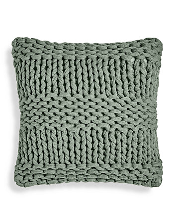 Декоративная подушка крупной вязки, 18 x 18 дюймов, создана для Macy's Oake