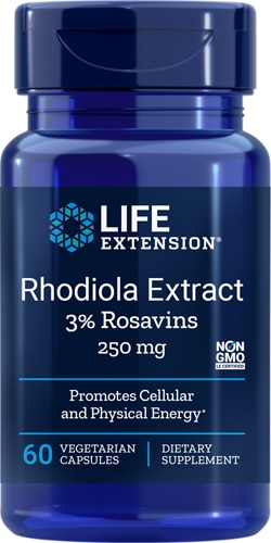 Экстракт родиолы 3% Розавины -- 250 мг -- 60 вегетарианских капсул Life Extension